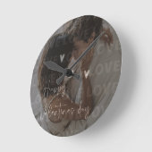 Aangepaste Valentijnsdag romantische paar foto Ronde Klok (Hoek)