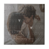 Aangepaste Valentijnsdag romantische paar foto Tegeltje (Voorkant)