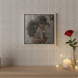 Aangepaste Valentijnsdag romantische paar foto Tegeltje