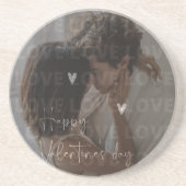 Aangepaste Valentijnsdag romantische paar foto Zandsteen Onderzetter (Voorkant)