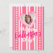 Aangepaste Valentijnsdag Stripes Holiday Kaart (Voorkant)