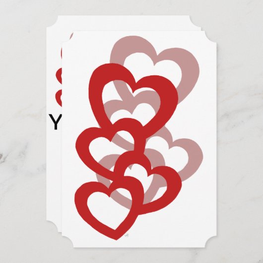 Aangepaste Valentijnsdag-uitnodiging Kaart (Voorkant / Achterkant)