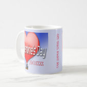 Aangepaste Valentijnsdag vliegenweg W/ME luchtball Koffiemok (Voorkant links)