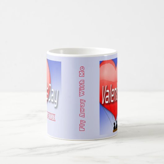 Aangepaste Valentijnsdag vliegenweg W/ME luchtball Koffiemok (Center)