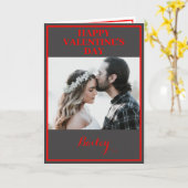 Aangepaste Valentijnsdagkaart met twee foto's en g Kaart (Gele Bloem)