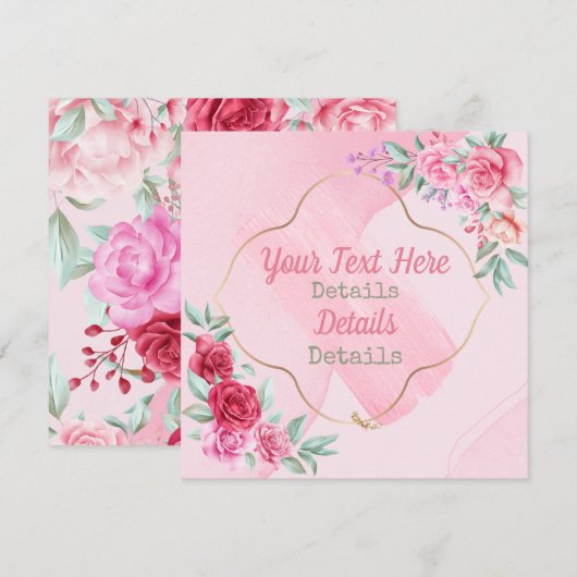 Aangepaste Valentijnse Feestdagenkaart (Voorkant / Achterkant)