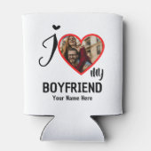 Aangepaste Valentijnse foto Ik hou van mijn vriend Blikjeskoeler (Achterkant)