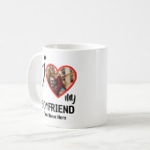 Aangepaste Valentijnse foto Ik hou van mijn vriend Koffiemok (Voorkant links)