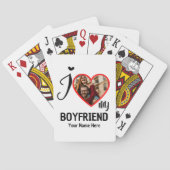Aangepaste Valentijnse foto Ik hou van mijn vriend Pokerkaarten (Achterkant)