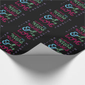 Aangepaste Valentijnse Moderne Funky TEXT 2 Cadeaupapier (Hoek)