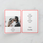 Aangepaste Valentijnskaart met twee foto's en vouw Kaart (Binnen)