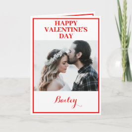 Aangepaste Valentijnskaart met twee foto's gevouwe Kaart