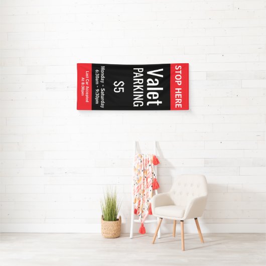Aangepaste Valetparkeerplaats Spandoek (Insitu)