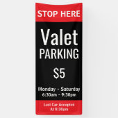 Aangepaste Valetparkeerplaats Spandoek (Verticaal)
