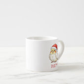 Aangepaste valkparkiet met kerstmuts  espresso kop (Voorkant rechts)