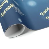 Aangepaste vallende sneeuwvlok gepersonaliseerd cadeaupapier (Rol Hoek)