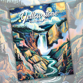 Aangepaste Van Gogh Yellowstone Lagere Herfsten Kl Briefkaart