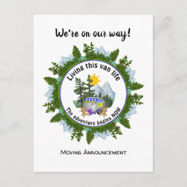 Aangepaste Van Life CARAVAN Camping Aankondigingskaart