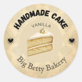 Aangepaste Vanilla Cake labels | Gepersonaliseerde