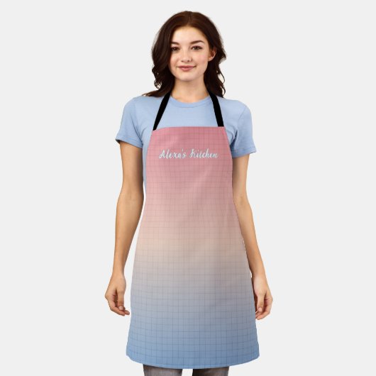Aangepaste Vaporwave Schort (Gedragen)