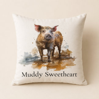 Aangepaste varkensboerderij cottage accent kussen