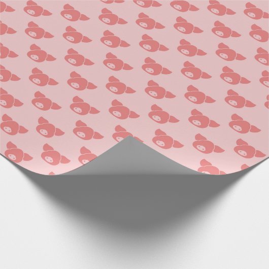 Aangepaste Varkenskop Silhouetten voor Vleeszaken Cadeaupapier (Hoek)