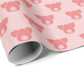 Aangepaste Varkenskop Silhouetten voor Vleeszaken Cadeaupapier (Rol Hoek)