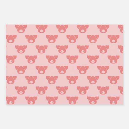 Aangepaste Varkenskop Silhouetten voor Vleeszaken Inpakpapier Vel (Voorkant 3)