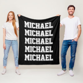 Aangepaste Varsity Name Fleece Deken