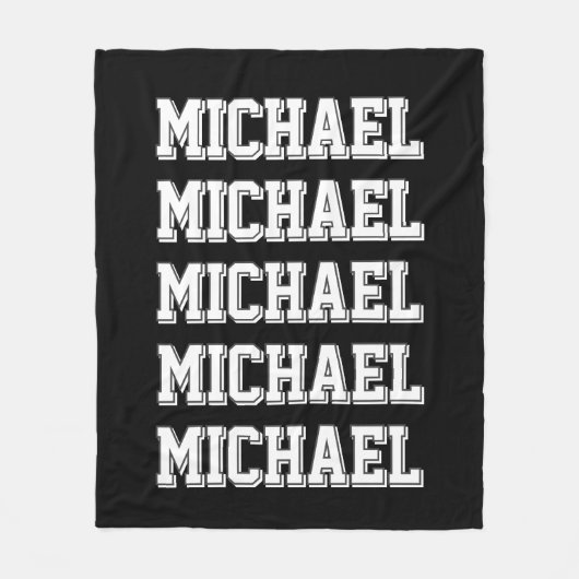 Aangepaste Varsity Name Fleece Deken (Voorkant)