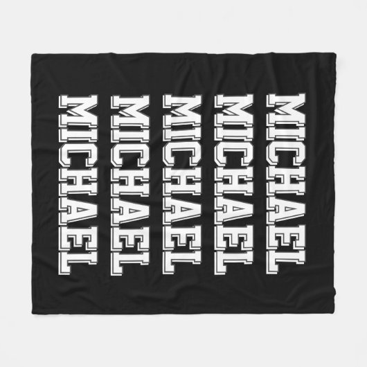 Aangepaste Varsity Name Fleece Deken (Voorkant (Horizontaal))