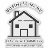 Aangepaste Vastgoed Business Logo Promo Swag Sticker (Voorkant)