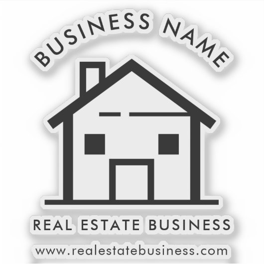 Aangepaste Vastgoed Business Logo Promo Swag Sticker (Voorkant)