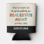 Aangepaste vastgoedagent Funny Geweldige Realtor Blikjeskoeler (Voorkant)