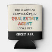 Aangepaste vastgoedagent Funny Geweldige Realtor Blikjeskoeler (Achterkant)