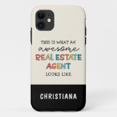 Aangepaste vastgoedagent Funny Geweldige Realtor Case-Mate iPhone Case (Achterkant)