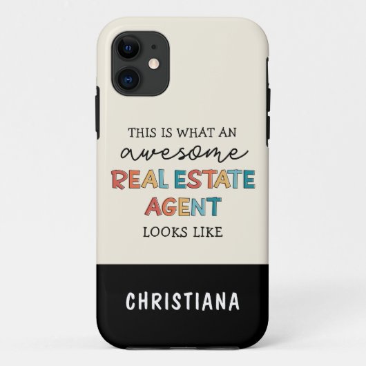 Aangepaste vastgoedagent Funny Geweldige Realtor Case-Mate iPhone Case (Achterkant)