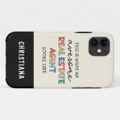 Aangepaste vastgoedagent Funny Geweldige Realtor Case-Mate iPhone Case (Achterkant (horizontaal))