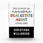 Aangepaste vastgoedagent Funny Geweldige Realtor Fotoblokken (Voorkant)