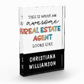 Aangepaste vastgoedagent Funny Geweldige Realtor Fotoblokken (Links)