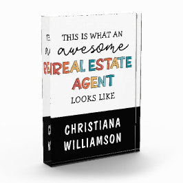 Aangepaste vastgoedagent Funny Geweldige Realtor Fotoblokken