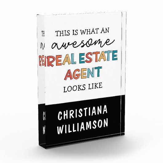 Aangepaste vastgoedagent Funny Geweldige Realtor Fotoblokken (Links)