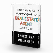 Aangepaste vastgoedagent Funny Geweldige Realtor Fotoblokken (Rechts)