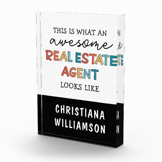 Aangepaste vastgoedagent Funny Geweldige Realtor Fotoblokken (Rechts)