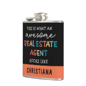 Aangepaste vastgoedagent Funny Geweldige Realtor Heupfles (Links)