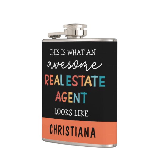 Aangepaste vastgoedagent Funny Geweldige Realtor Heupfles (Links)