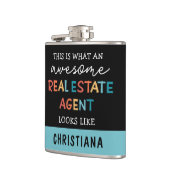 Aangepaste vastgoedagent Funny Geweldige Realtor Heupfles (Links)