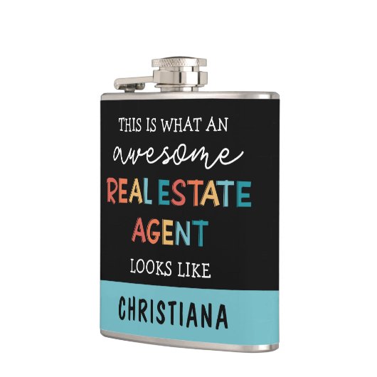 Aangepaste vastgoedagent Funny Geweldige Realtor Heupfles (Links)