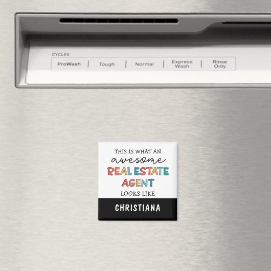 Aangepaste vastgoedagent Funny Geweldige Realtor Magneet (Insitu (Vaatwasser))