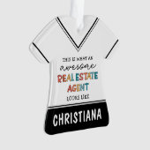 Aangepaste vastgoedagent Funny Geweldige Realtor Ornament (voorkant)